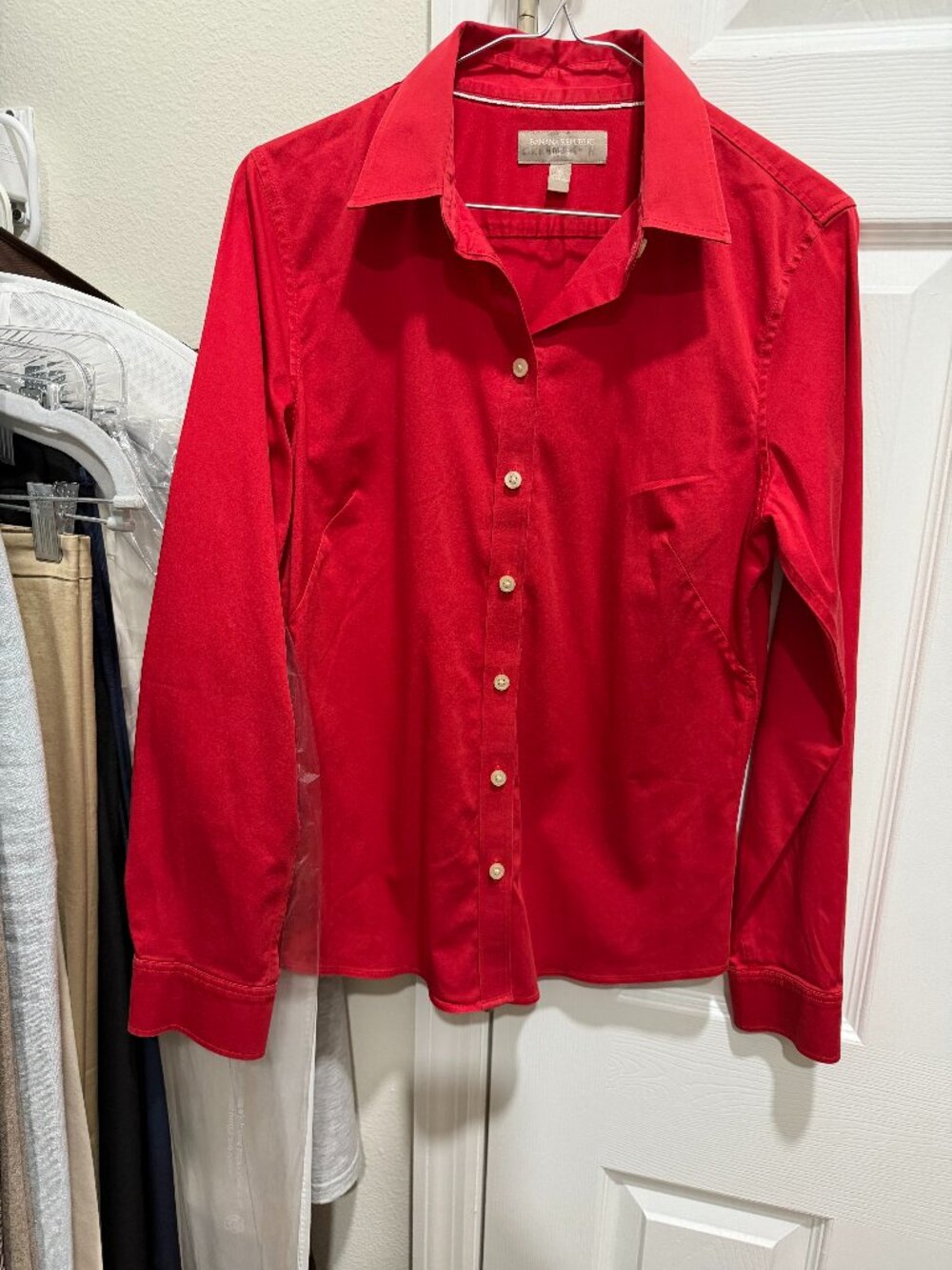 Banana Republic Red Button Down Shirt
